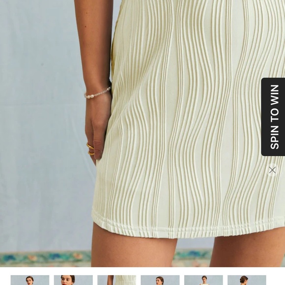 Rihoas The Beige Water Ripple Textured Sleeveless Mini Dress - Picture 5 of 7